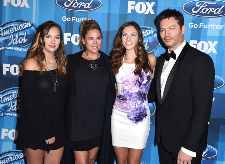 Charlotte Connick, Jill Goodacre, Kate Connick and recording artist Harry Connick, Jr. arrive at the FOX's 'American Idol' Finale For The Farewell Season at Dolby Theatre on April 7, 2016 in Hollywood, California. 