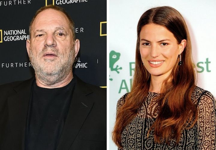 Harvey Weinstein, left, and model Cameron Russell, right. 