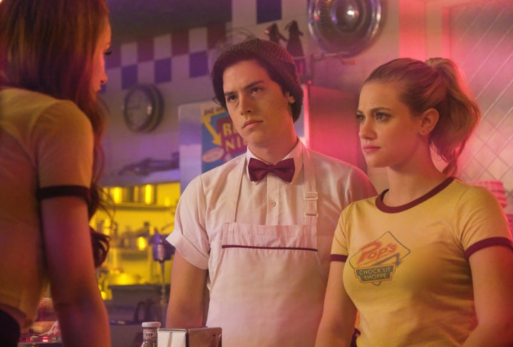 Lili Reinhart and Cole Sprouse in "Riverdale."