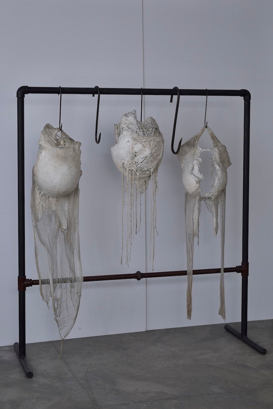 Johanna Hamann (Peruvian, 1954–2017), "Barrigas<i> </i>(Bellies)," 1979–83, metal structure, plaster, r