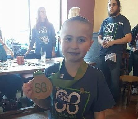 Cady has donated her hair to Locks of Love in the past. This year, she also shaved her head to raise money for childhood cancer research through the St. Baldrick's Foundation. 
