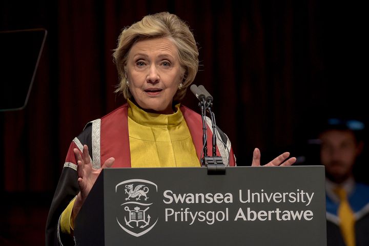 Hillary Clinton commented on the Brexit process during a speech at Swansea University on Saturday