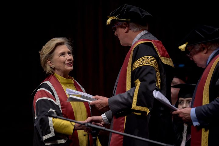 Clinton was recognised for her commitment to promoting the rights of families and children around the world