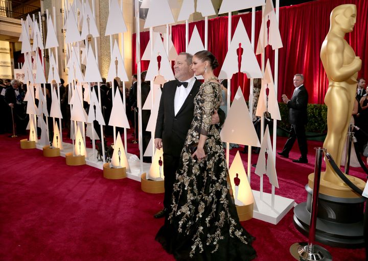 Harvey with wife Georgina Chapman at the 2015 Academy Awards: Over the years, his films have won 81 Oscars 