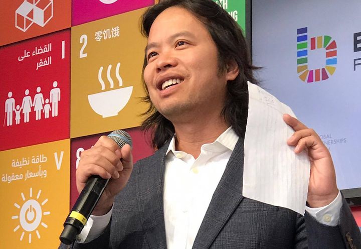 Quan-Vu Dang speaks at the United Nations in New York
