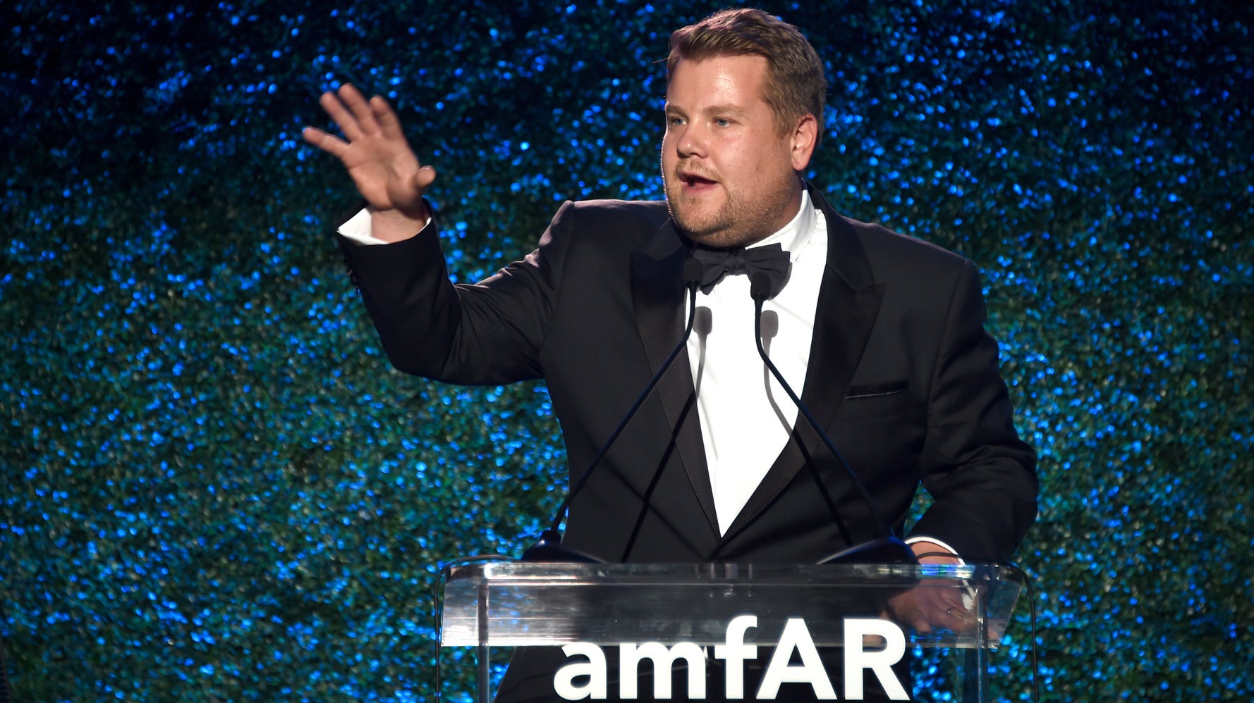 James Corden's Harvey Weinstein Jokes At AmfAR Gala Elicit Groans