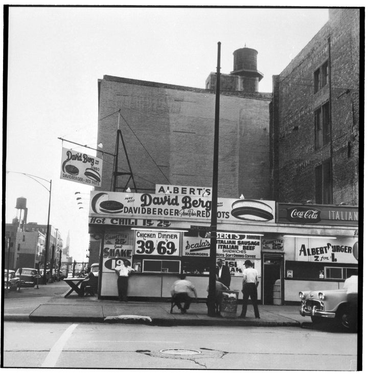 500 N. Clark St. at Illinois where restaurant Naha sits today. In 1970 at age 21, Albert Friedman inherited the hot dog stand in addition to the rooming house a block south.