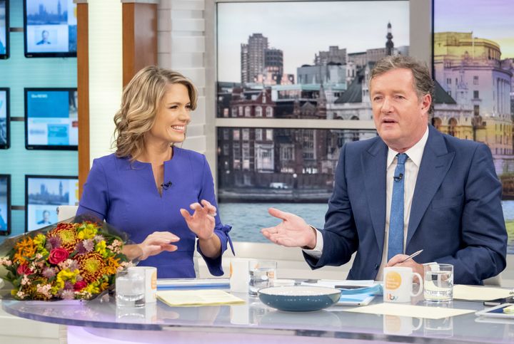 Charlotte Hawkins and Piers Morgan on Monday's 'Good Morning Britain'.