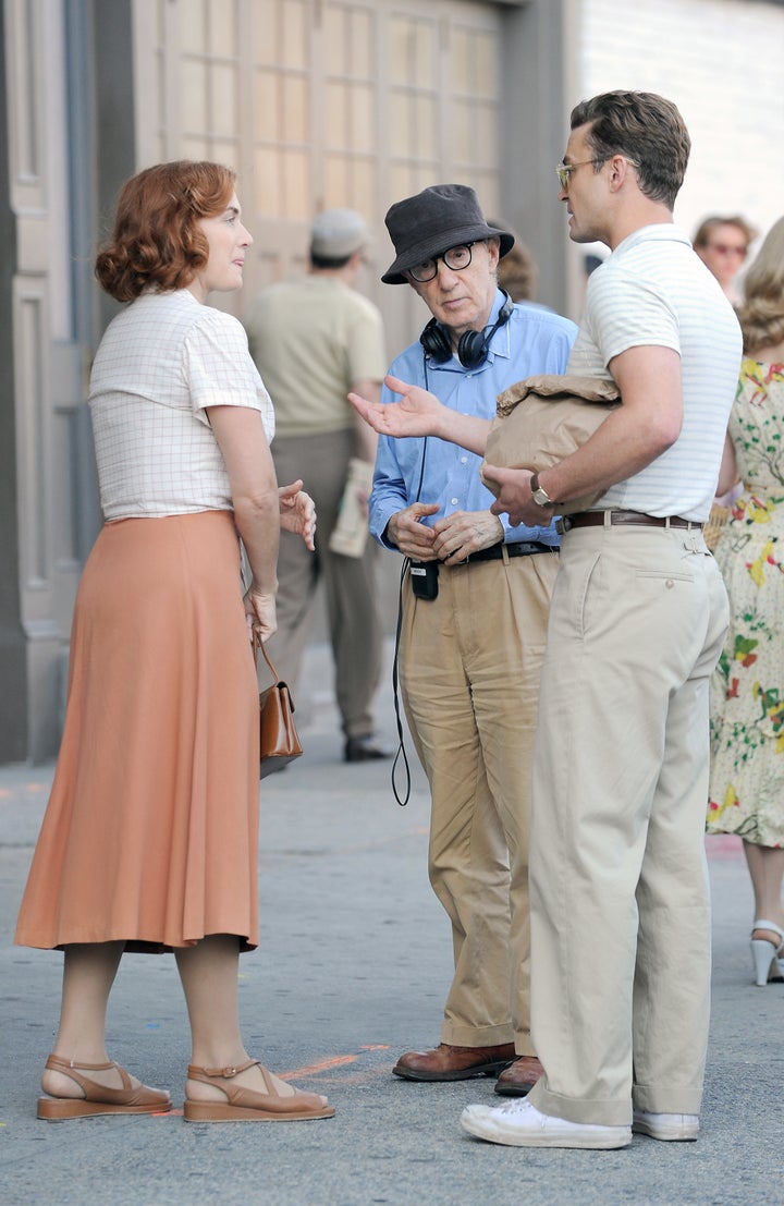 Kate Winslet, Woody Allen and Justin Timberlake film scenes for "Wonder Wheel."