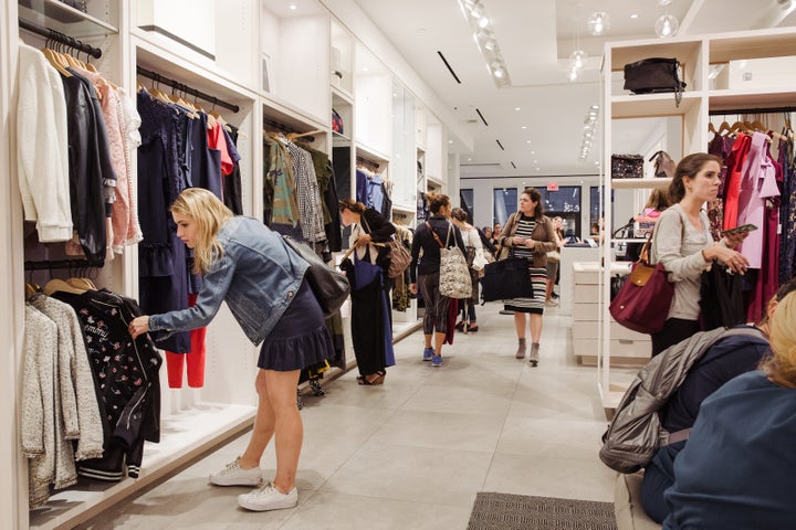 Many of Rent The Runways's self-services are online, but the company's five retail stores continue to function as distribution hubs for in-person drop-offs, pick-ups and new item selections. 