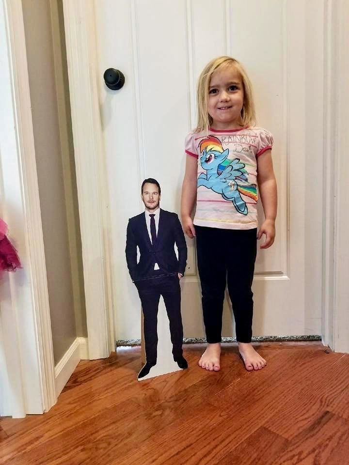 Amelia Healey adores actor Chris Pratt so much, she has a cutout of him. 