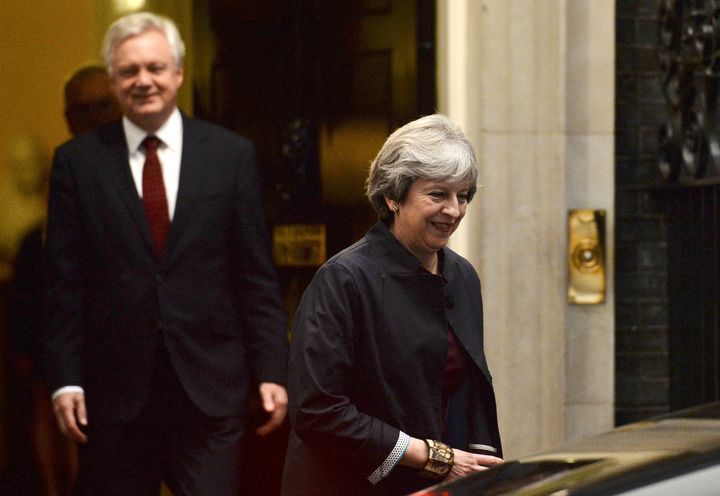 Theresa May and David Davis travelled to Brussels for dinner with Jean-Claude Juncker.