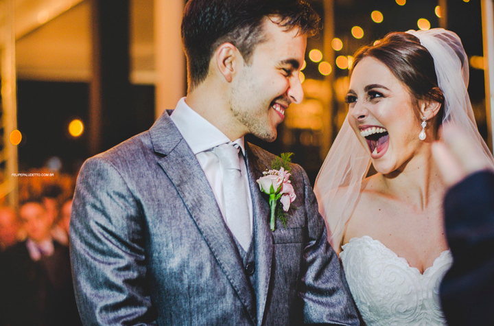 Marília Pieroni and Matheus Gomes Martins tied the knot on Sept. 30 in Laranjal Paulista, Brazil.