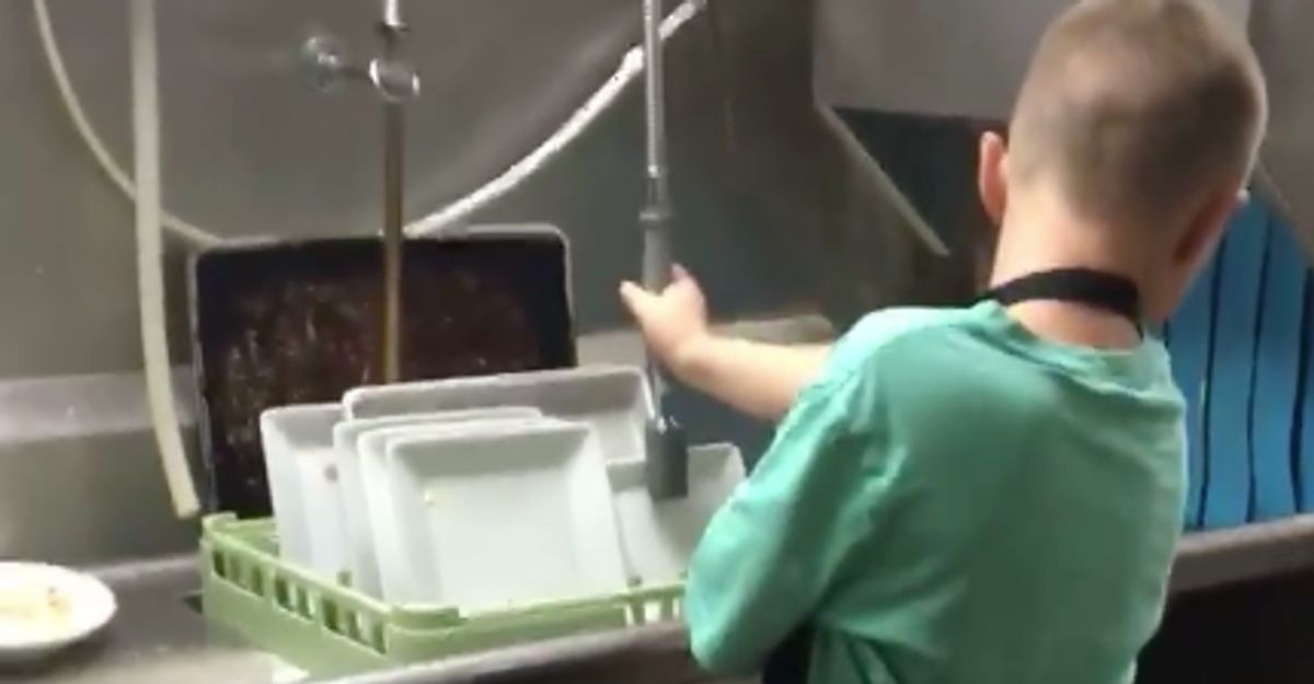 Mum Over The Moon When Restaurant Manager Invited Stepson With Autism To Wash Dishes In Kitchen