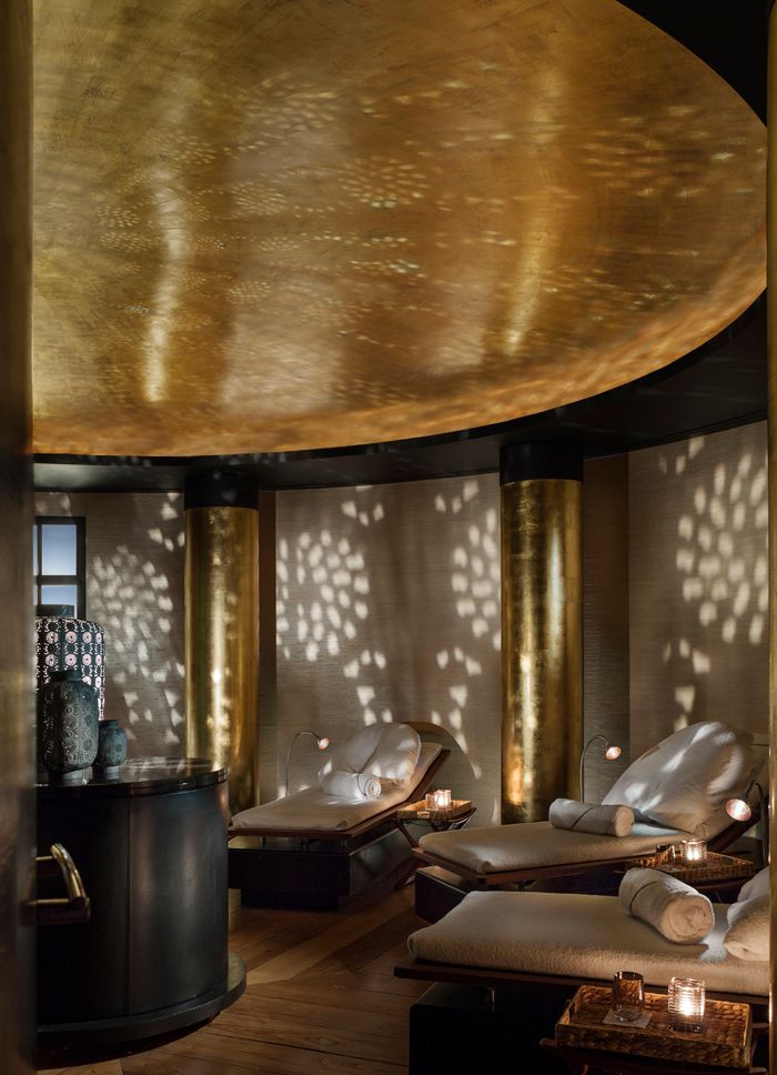 Sleek and warm interiors create a luxurious ambiance