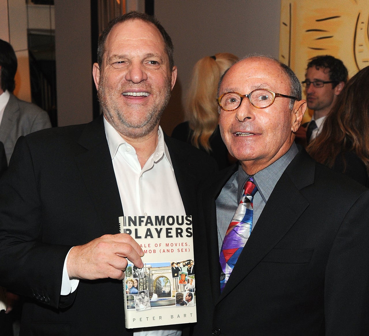 Harvey Weinstein and Peter Bart attend the launch party for Bart's book Infamous Players. The party was hosted by The Weinstein Company.