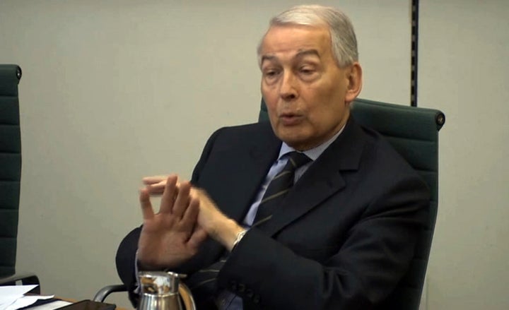 DWP select committee chairman Frank Field.