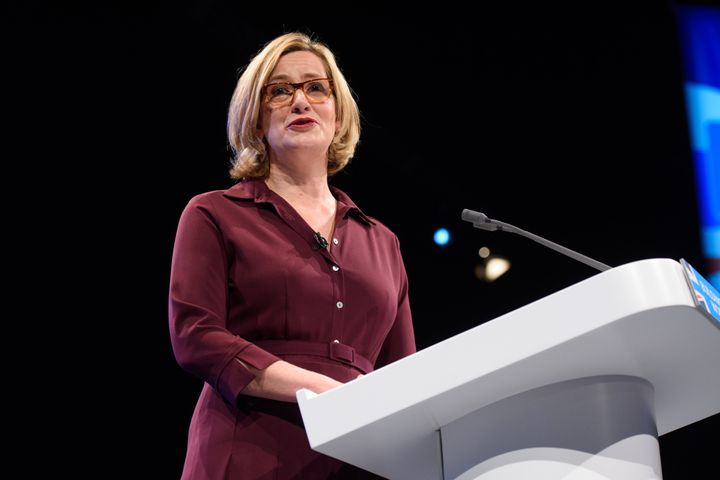 Home secretary Amber Rudd has criticised encryption services, saying they allowed crime groups to operate beyond the reach of the law 