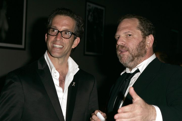 Kenneth Cole and Harvey Weinstein at an amfAR gala.