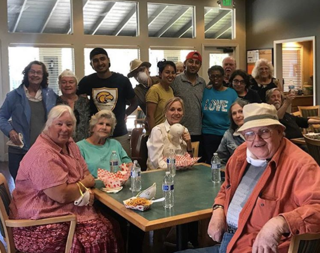 Senior citizens and their families enjoyed food truck meals in Santa Rosa over the weekend.