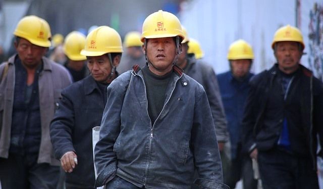 Chinese industrial workers.