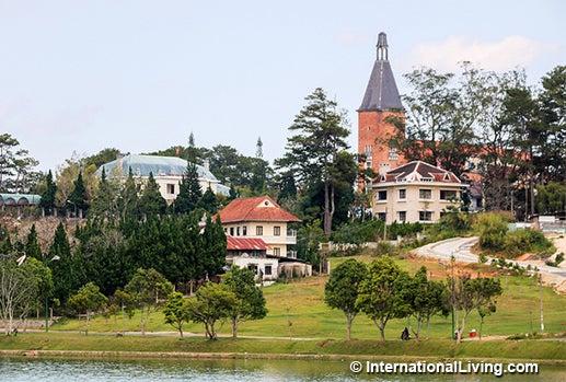 Grand French Colonial Architecture of the Lycée Yersin, a School for the Elite, Now a Teacher's College. Dalat, Vietnam.