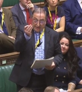 SNP MP for Falkirk John McNally at PMQs