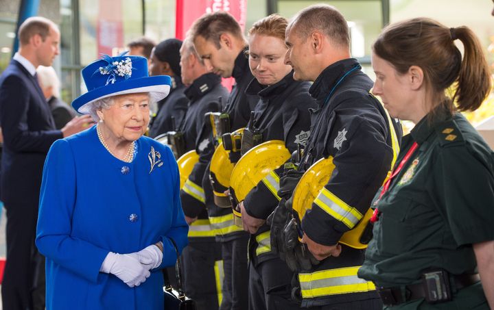 The Queen meets firefighters and paramedics involved in the Grenfell rescue.