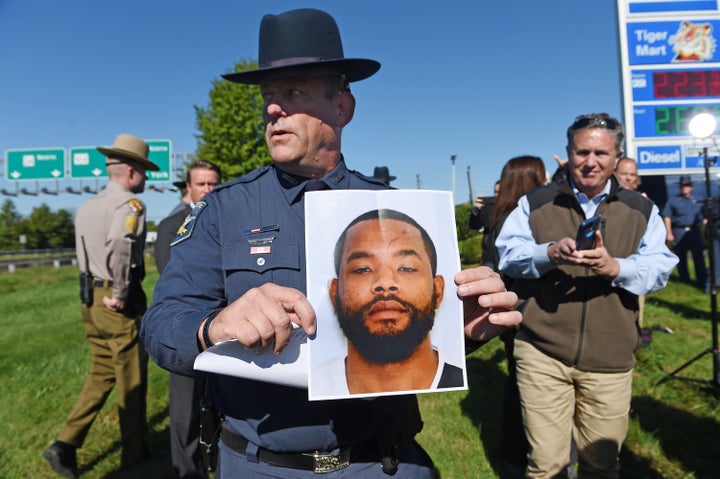 Harford County Sheriff Jeffrey Gahler shared a photograph of the suspect, Radee Prince, during a news conference on Wednesday.