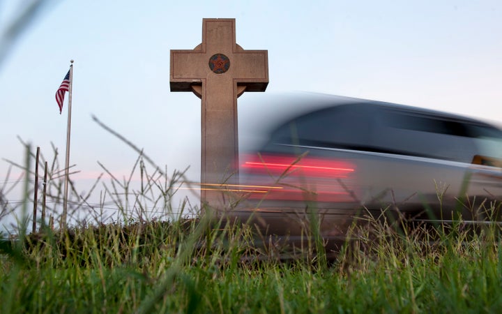 Thousands of vehicles daily pass the Memorial Peace Cross in Prince George's County, Maryland.