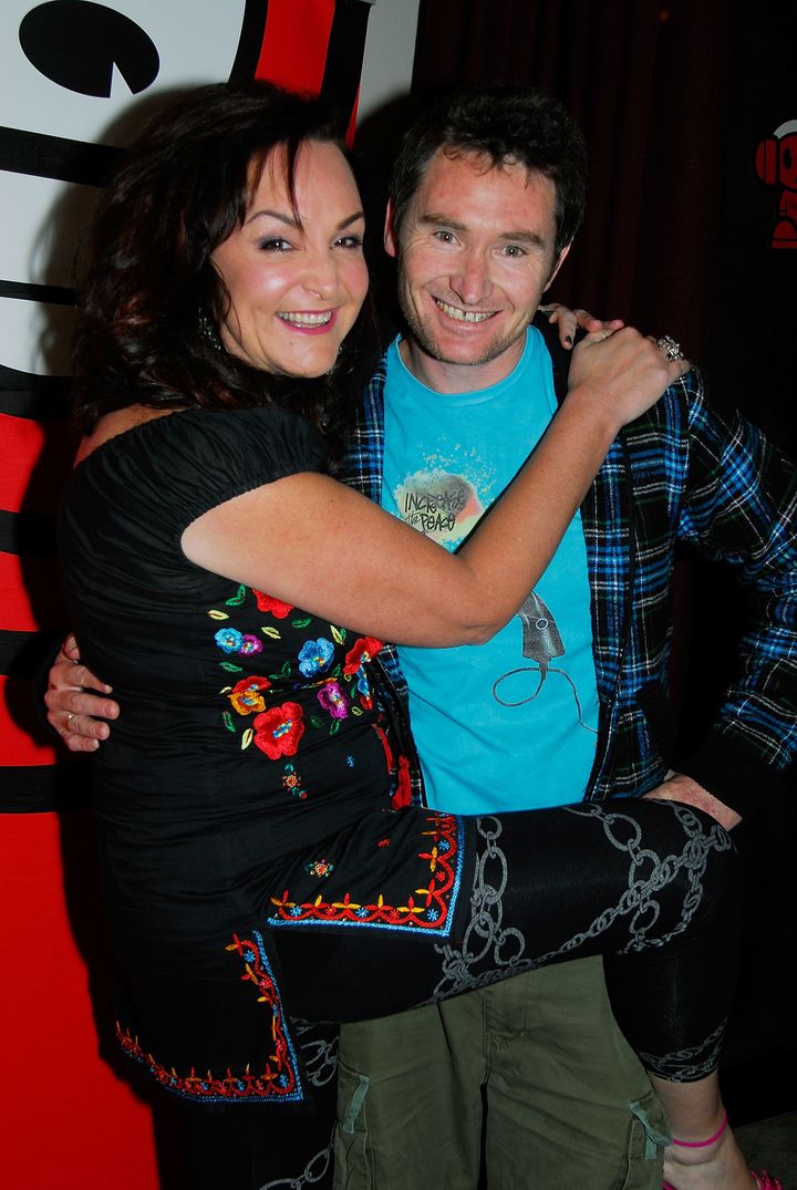 Kate Langbroek and Dave Hughes are seen in 2008. The Australian radio duo are hosts of the