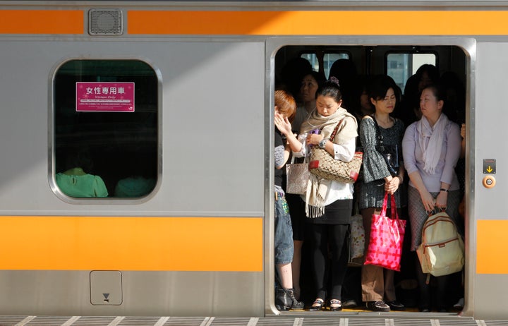 A women-only carriage in Tokyo.