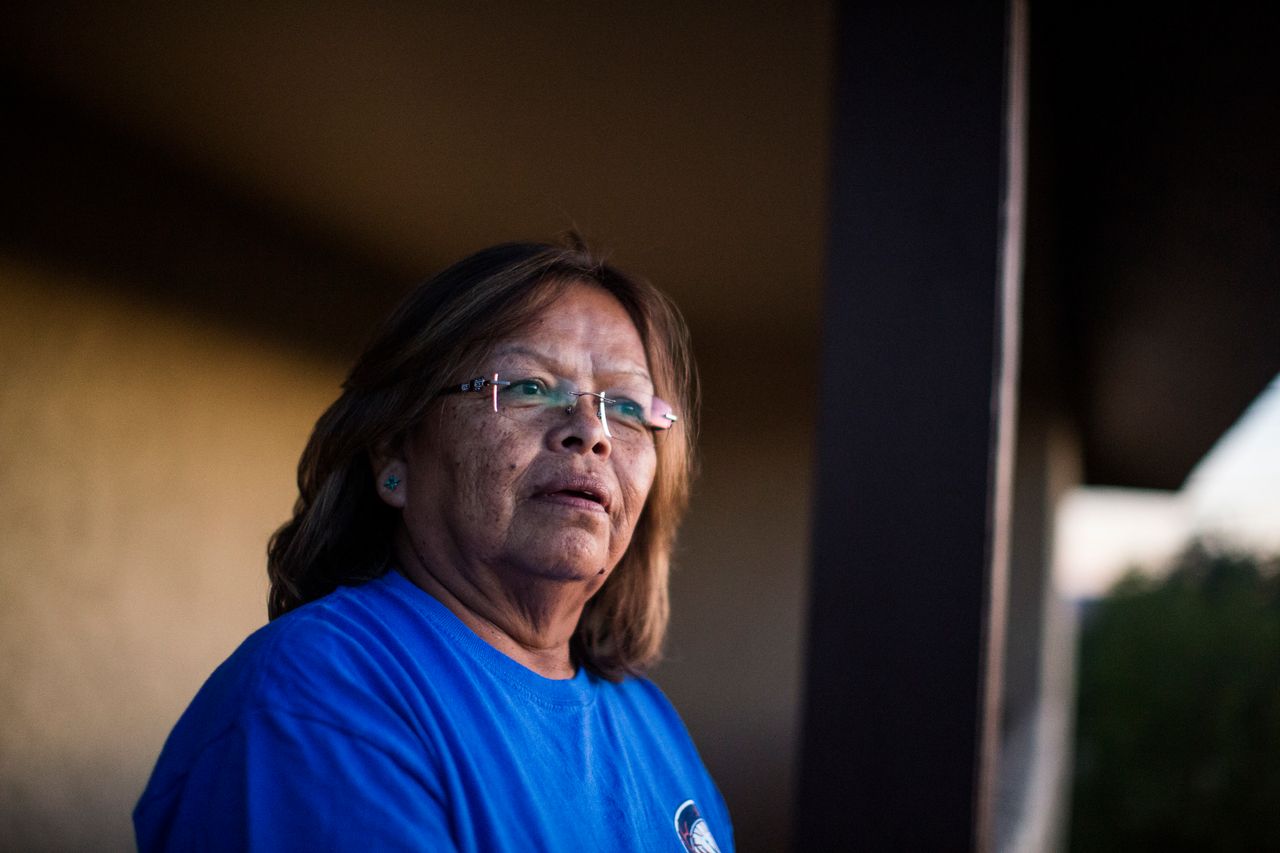 Marie Justice has worked at the two Peabody Coal mines in the northeastern part of Arizona for 29 years. She also represents the workers' union at the mine.