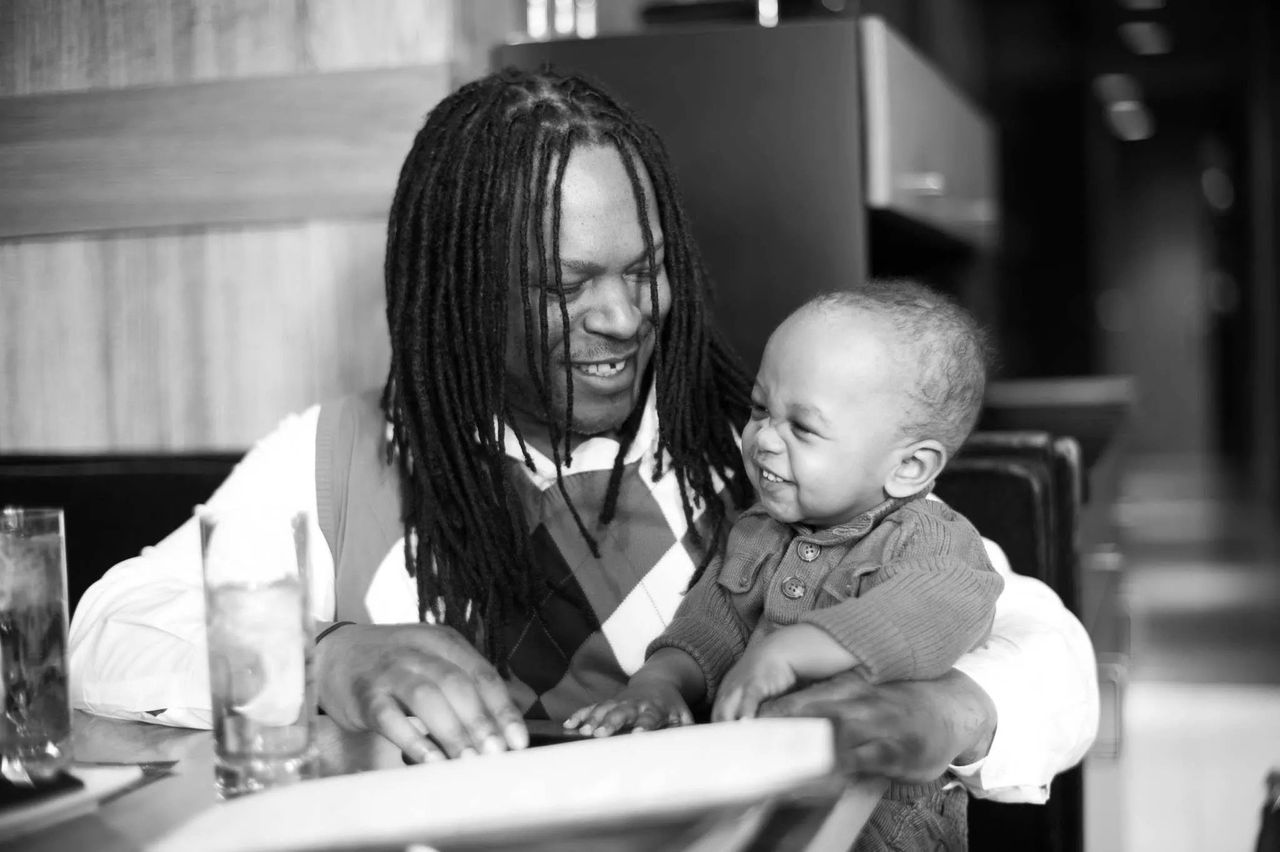 Shaka with his son. 