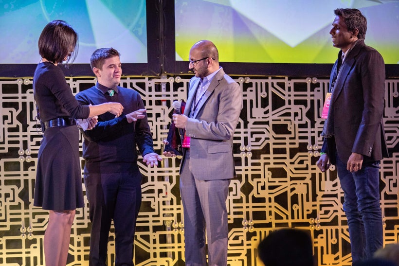 Grand Prize winner Logistimo. Anup Akkihal (left) and Raj Ganesh.