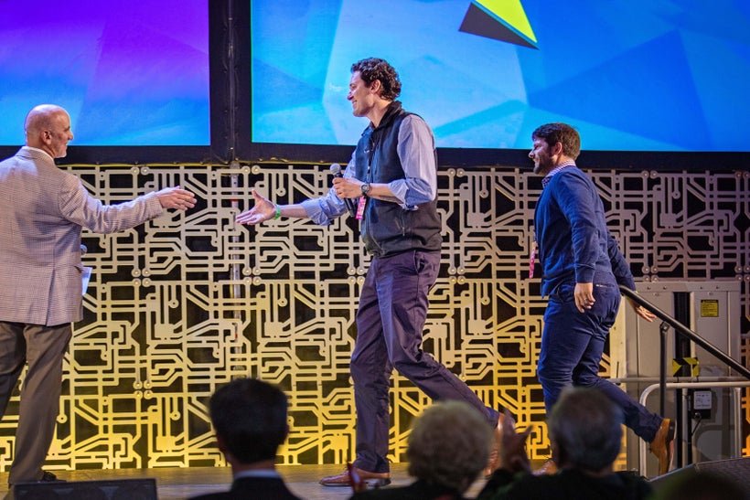 One of this year’s Grand Prize winners: AdmitHub. Kirk Daulerio (left) and Andrew Magliozzi