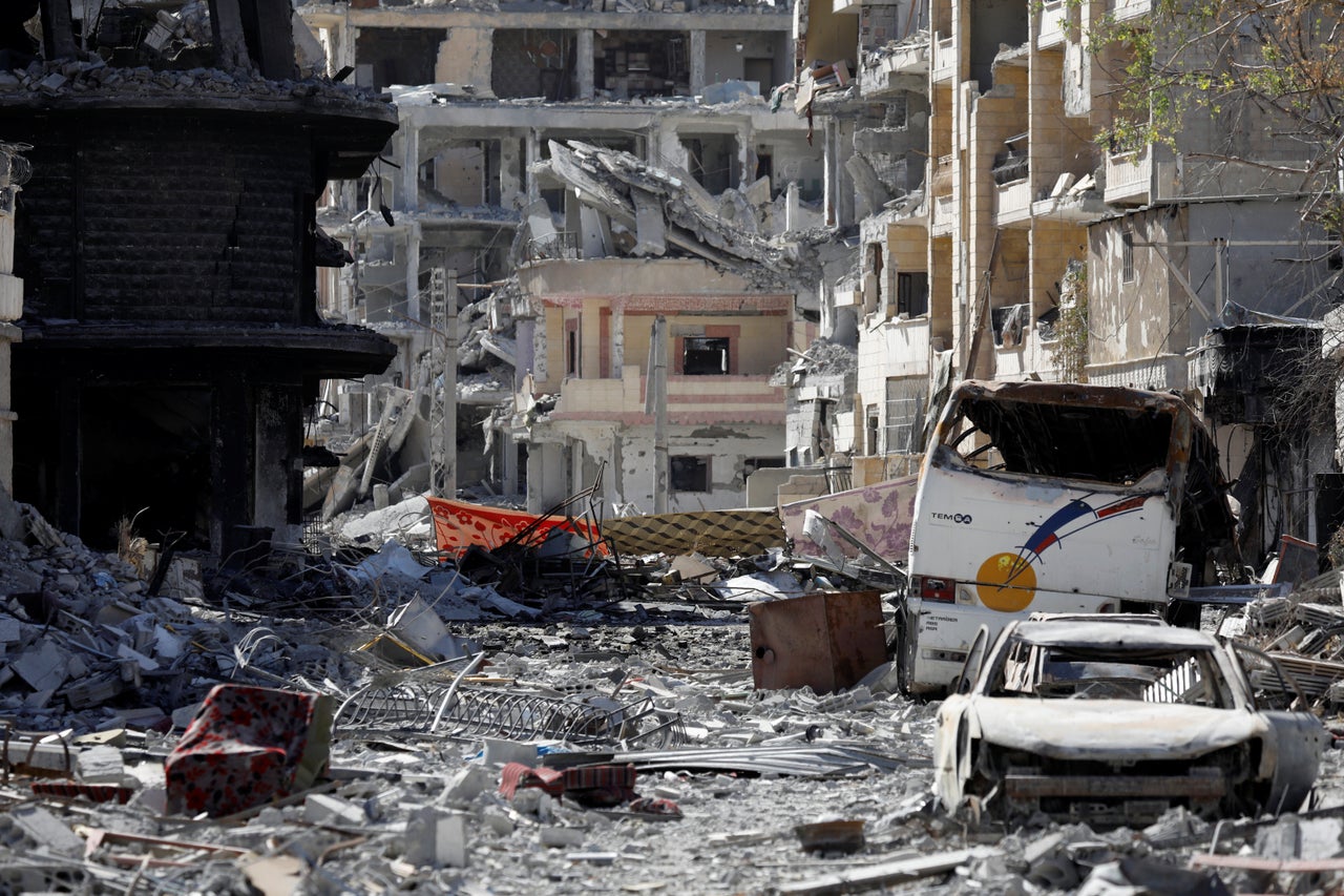 A view of a part of downtown Raqqa after it was liberated from ISIS on Oct. 17, 2017.