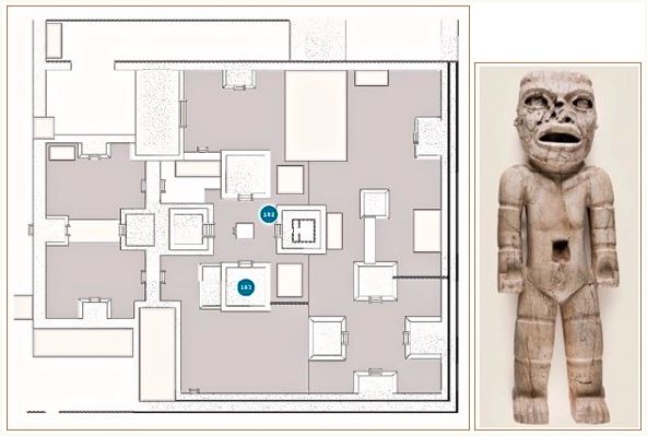 Detail of floor plan at Xalla, p. 415 – with item #183, Standing Figure (500-550).