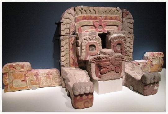 #183 on Floor plan at Xalla. Mosaic jaguar (400) – volcanic stone, stucco, pigments.