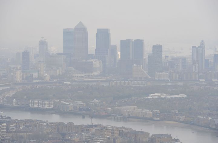 Air pollution over London (file picture dated 2015)