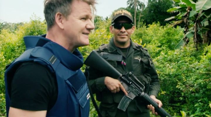 Gordon Ramsay's mission took him to some dicey situations in South America 