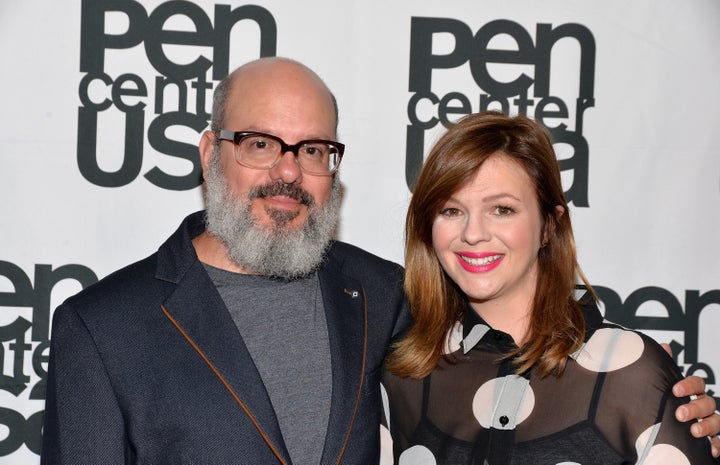 David Cross and wife Amber Tamblyn.