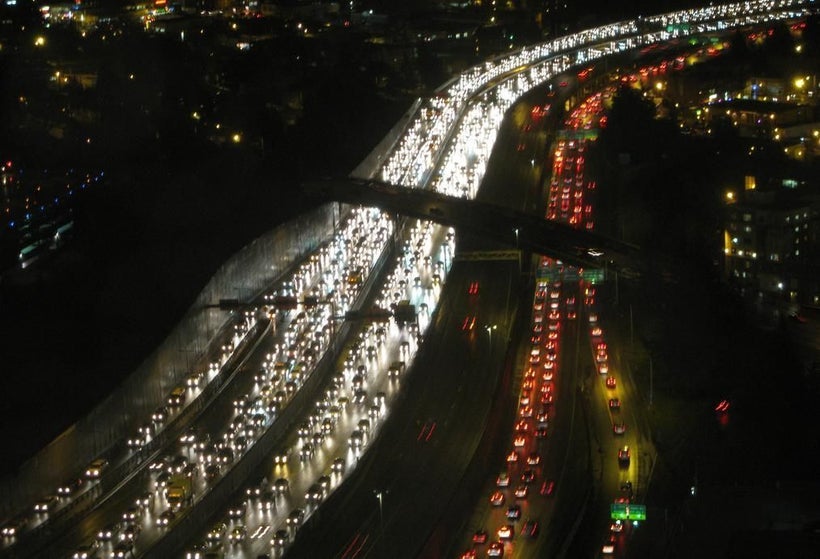 <em>Traffic along Interstate 5 in Seattle</em>