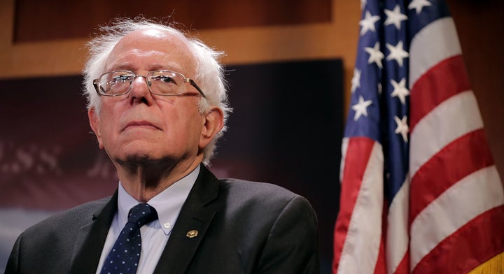 Sanders attends a news conference on Oct. 4, 2017 in Washington, DC. 