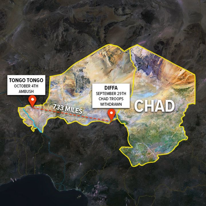 The pullout of Chadian troops happened on the opposite side of the country from where ISIS-affiliated militants attacked U.S. and Nigerien soldiers.