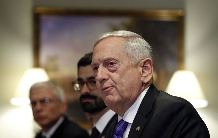 Defense Secretary James Mattis answers a reporter’s question about the ambush of U.S. troops in Niger. 