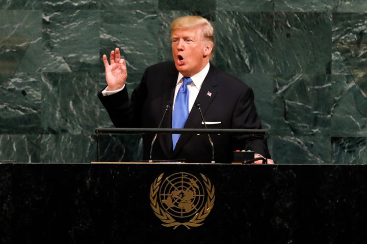 President Donald Trump addresses the General Debate of the 72nd session of the U.N. General Assembly in New York on Sept. 19.