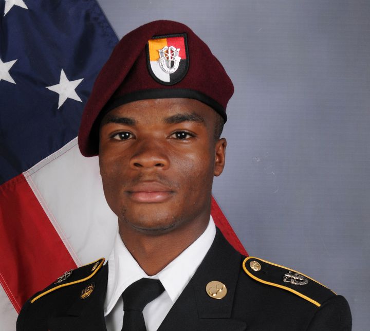 U.S. Army Sgt. La David Johnson, who was among four special forces service members killed in Niger, West Africa, on Oct. 4, poses in a handout photo.