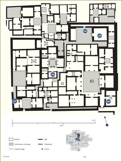 Tetitla floor plan. Catalogue, p. 353