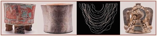 Items 136, 137, 139, 140 – located in Tetitla floor plan above. Catalogue, p. 352.